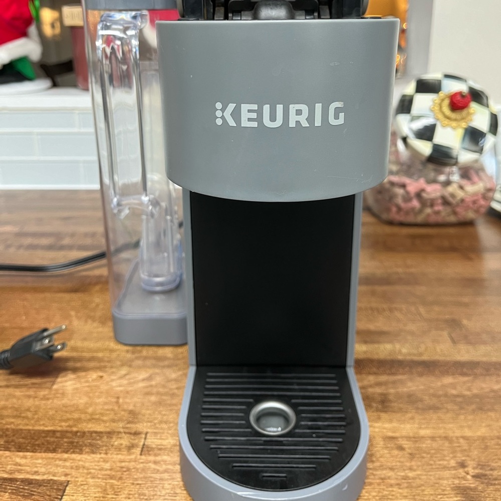 Keurig K-cup single brew coffee maker in grey.